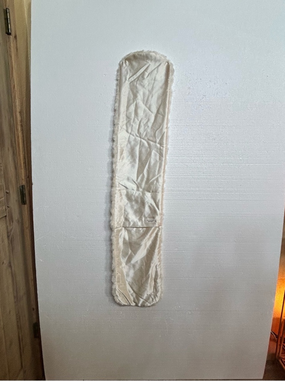Handmade Ivory Bridal Wedding Stole Shawl Wrap Satin Lined 49”x 10” - Picture 7 of 7